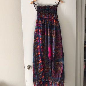 Smocking tube maxi dress